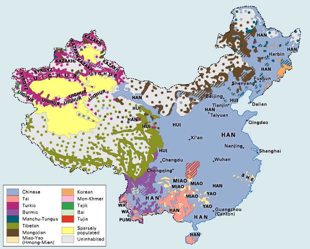Ethnic composition of China